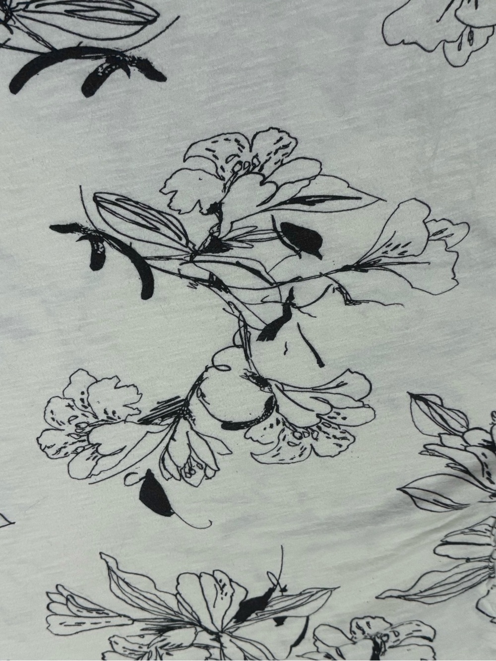 Anthropologie Cream Long-Sleeve Floral Tee - Picture 11 of 11